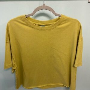 Wild Fable Mustard Yellow Crop Top (L)
